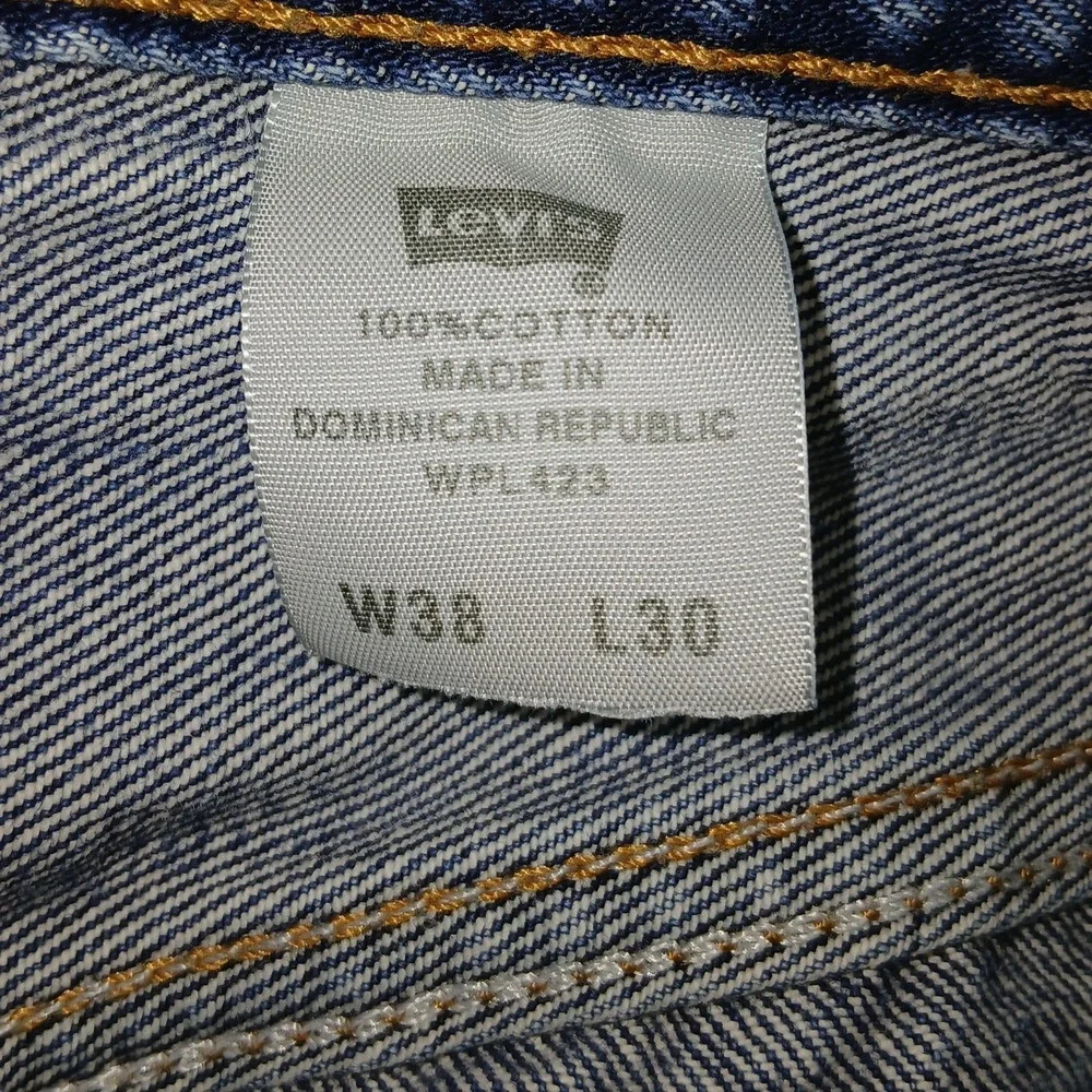Levi's 501 Jeans Men 38x30‎ Blue Button Fly 100% Cotton Dominican Made